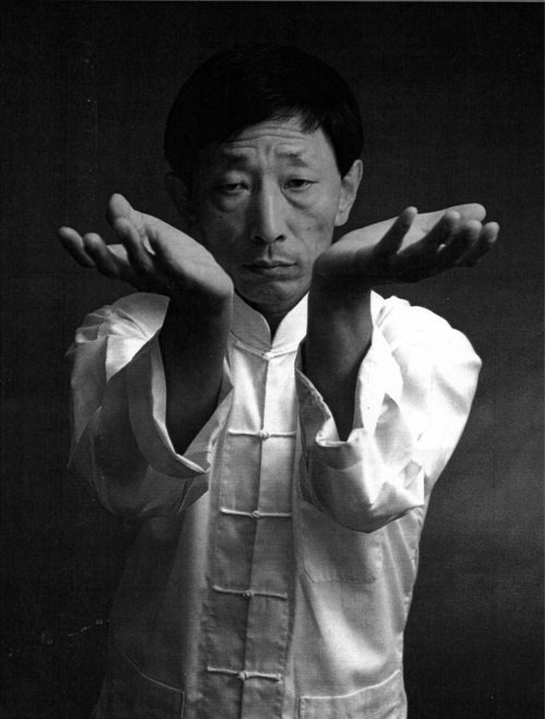 Master Bok-Nam Park in a Ba Gua Zhang posture